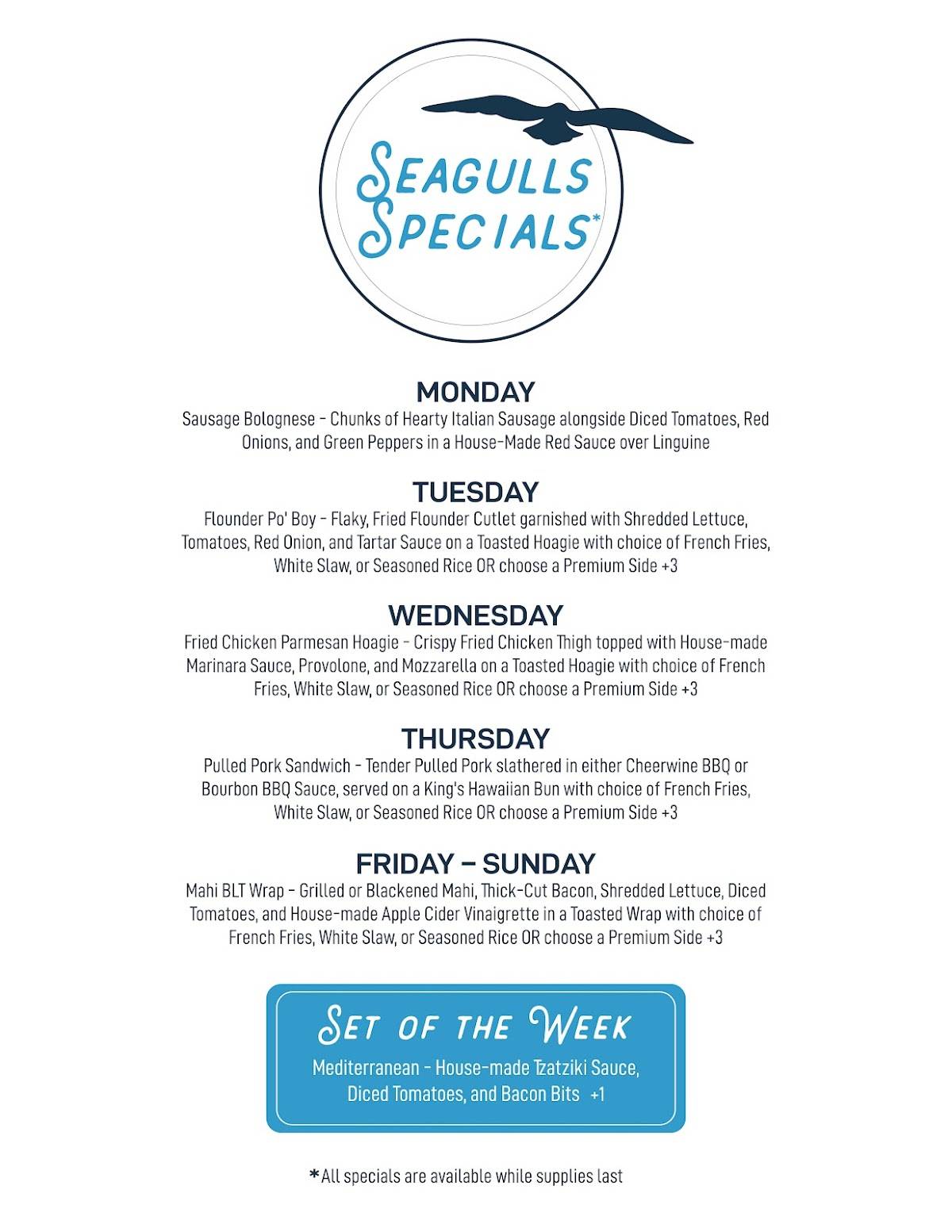 Menu at Paul's of Oak Island pub & bar, Oak Island