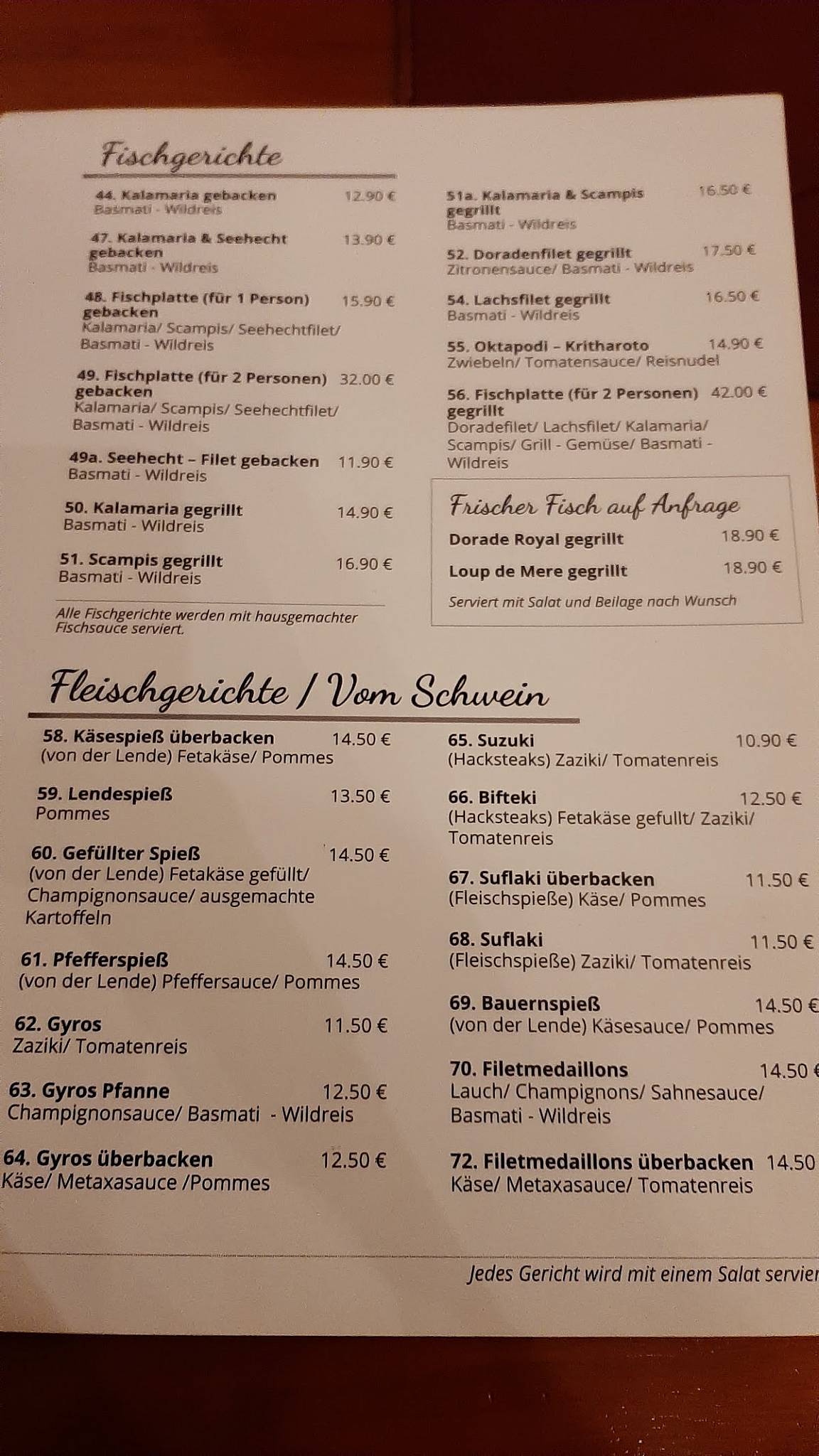 Bärlin Döner Landau Speisekarte Speisekarte von Restaurant Poseidon, Landau in der Pfalz