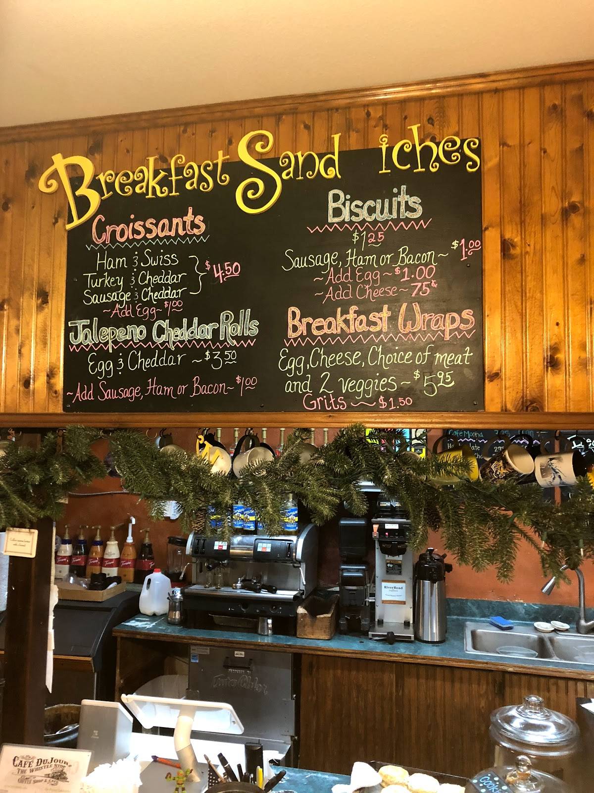 Menu at Cafe Du Jour The Whistle Stop, Denham Springs