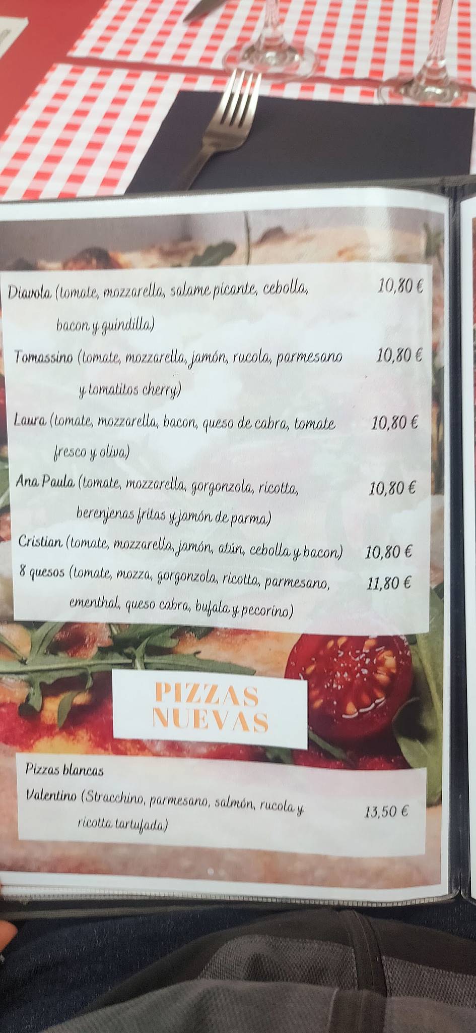 Menu at Ristorante Pizzeria Il Piccolo Focone, Barcelona