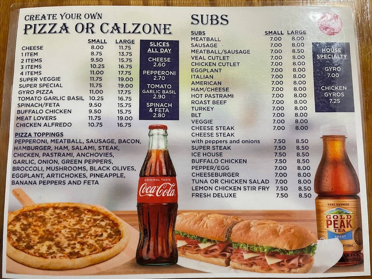 Menu at Fresh Greece Pizza & Grill pizzeria, Niceville