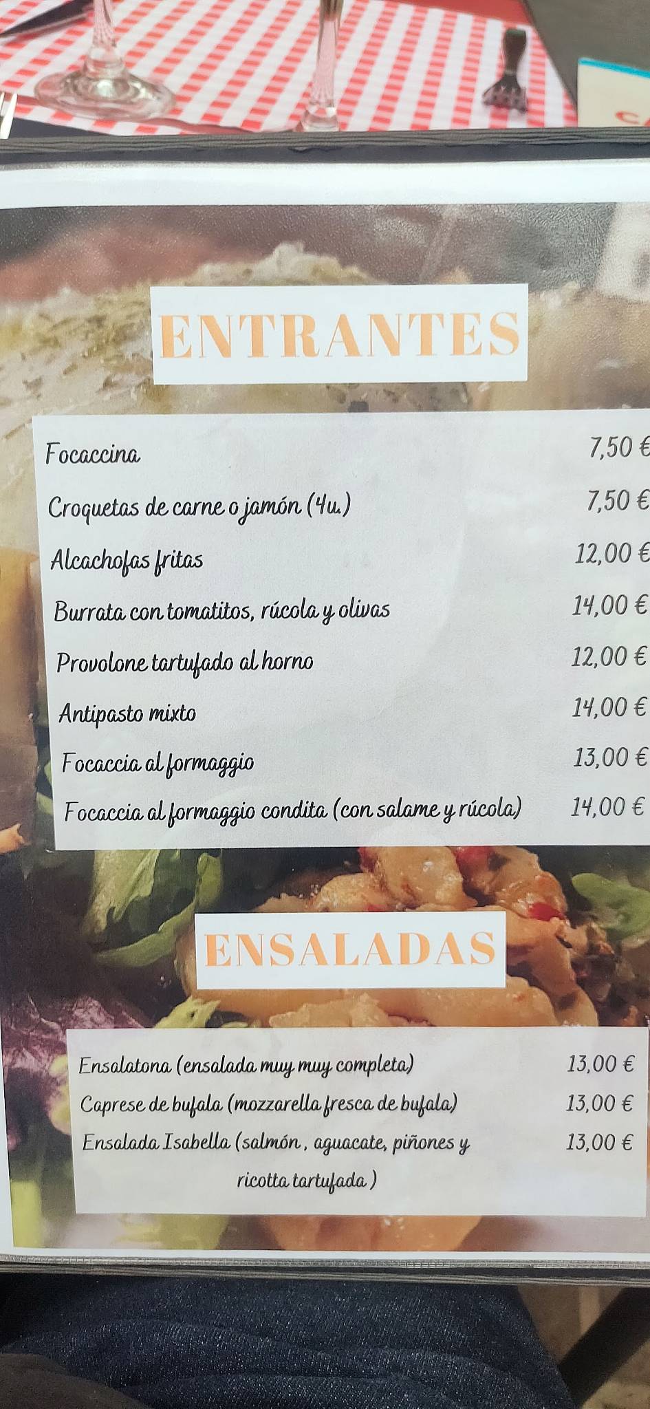 Menu at Ristorante Pizzeria Il Piccolo Focone, Barcelona