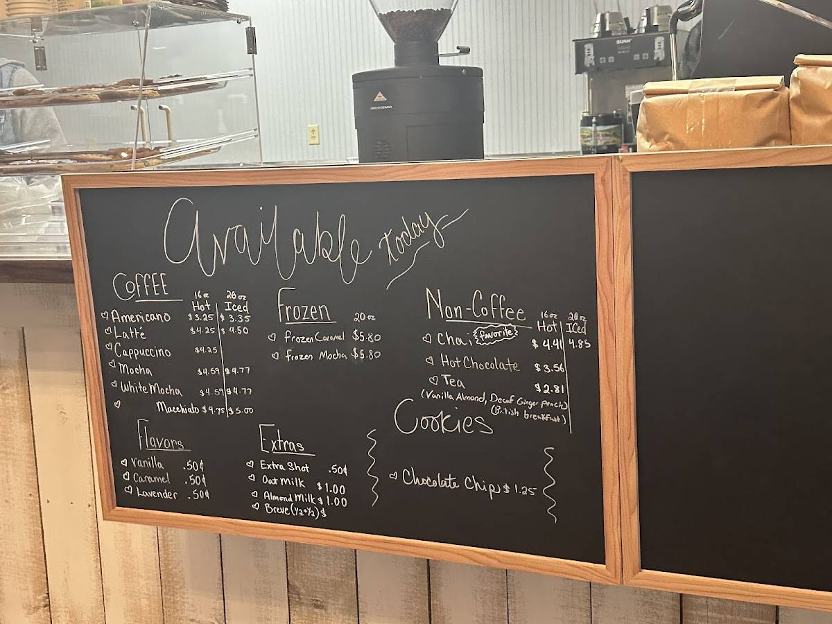 Menu at Kairos Pemos Coffee Shop, Ellaville