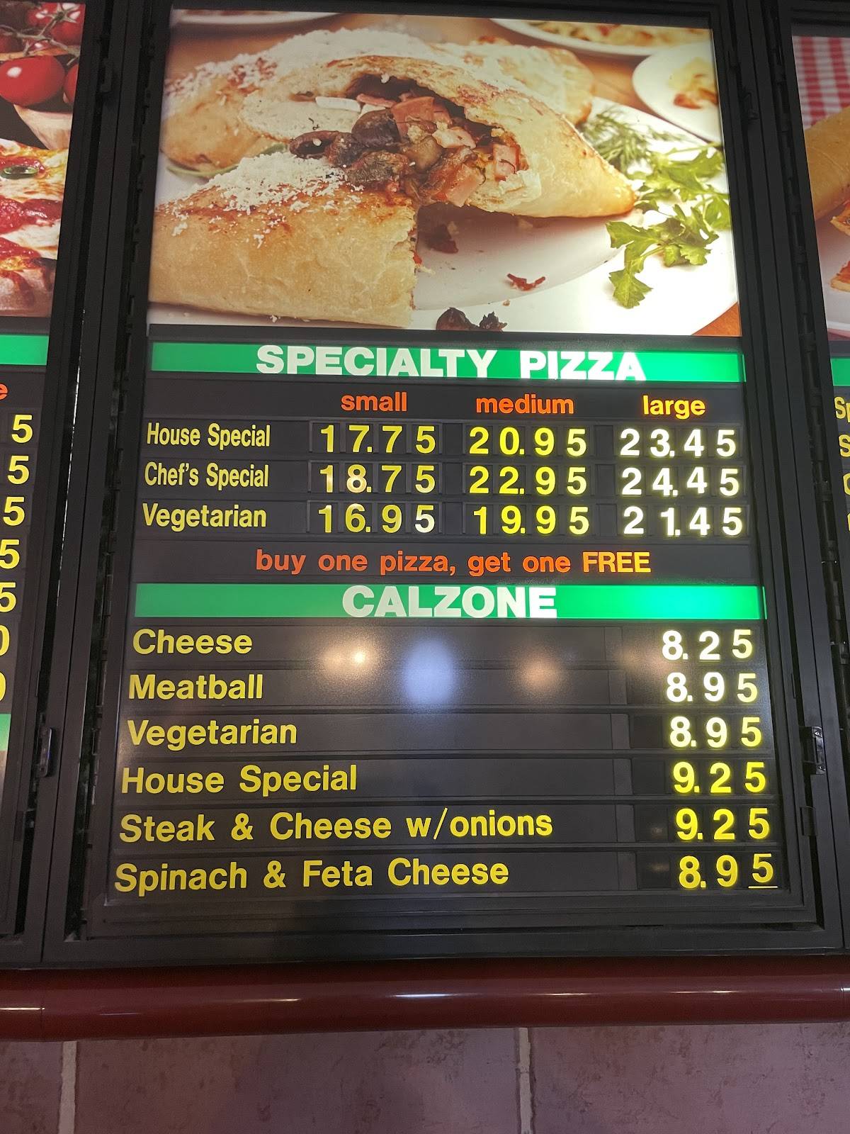 Menu at Rafael's Italian Restaurant, Trenton