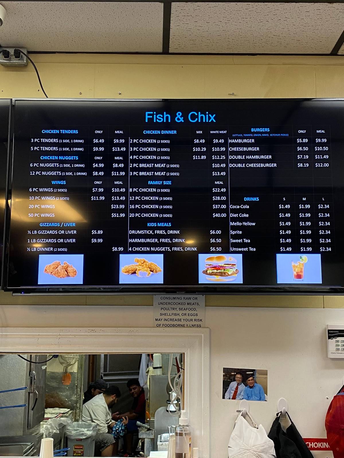 Menu at Fish & Chix restaurant, Umatilla, 100 N Central Ave