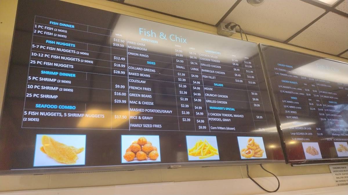 Menu at Fish & Chix restaurant, Umatilla, 100 N Central Ave