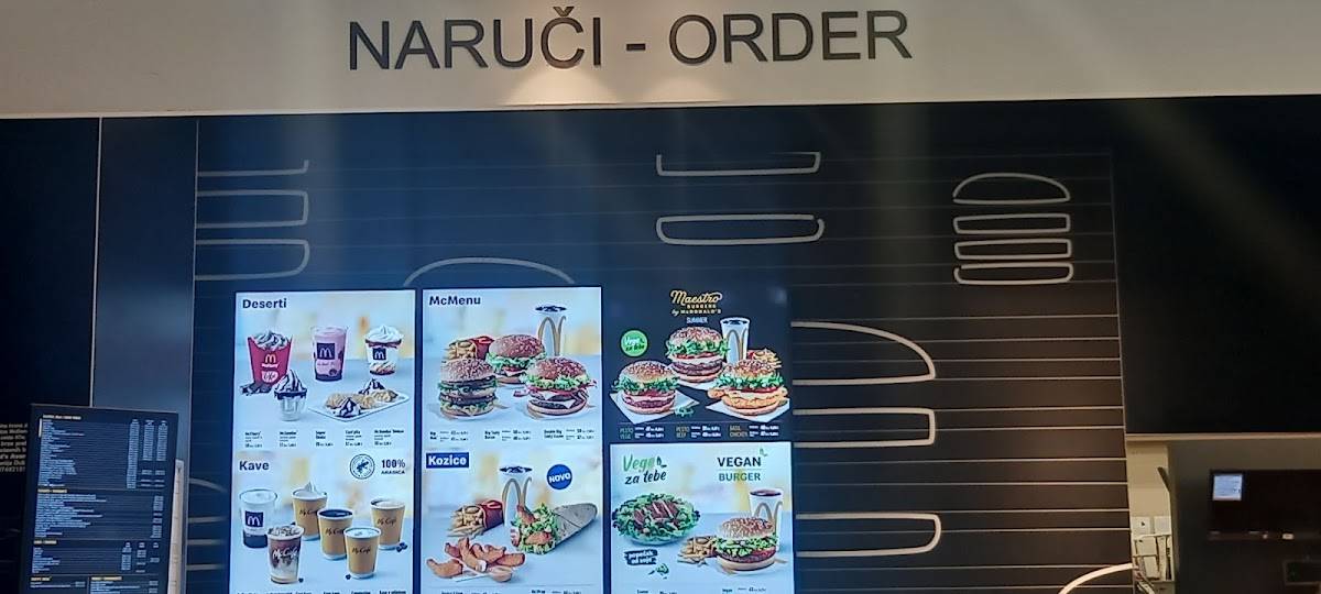 Menu Da Mcdonald S Avenue Mall Ristorante Zagabria