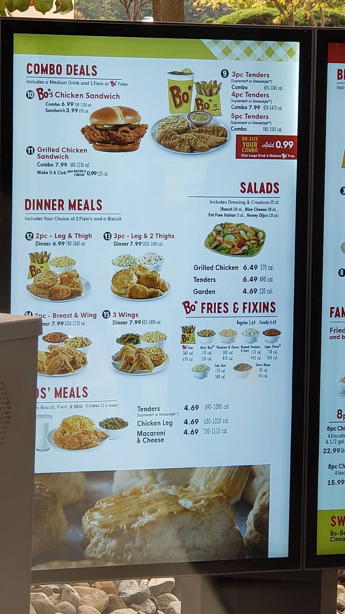 Menu at Bojangles fast food, Sterling, Potomac Run Plaza