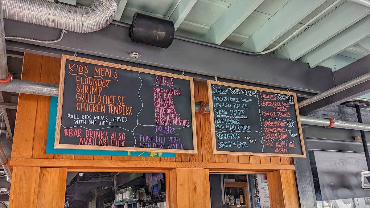 Menu at Page's Okra Grill restaurant, Mount Pleasant