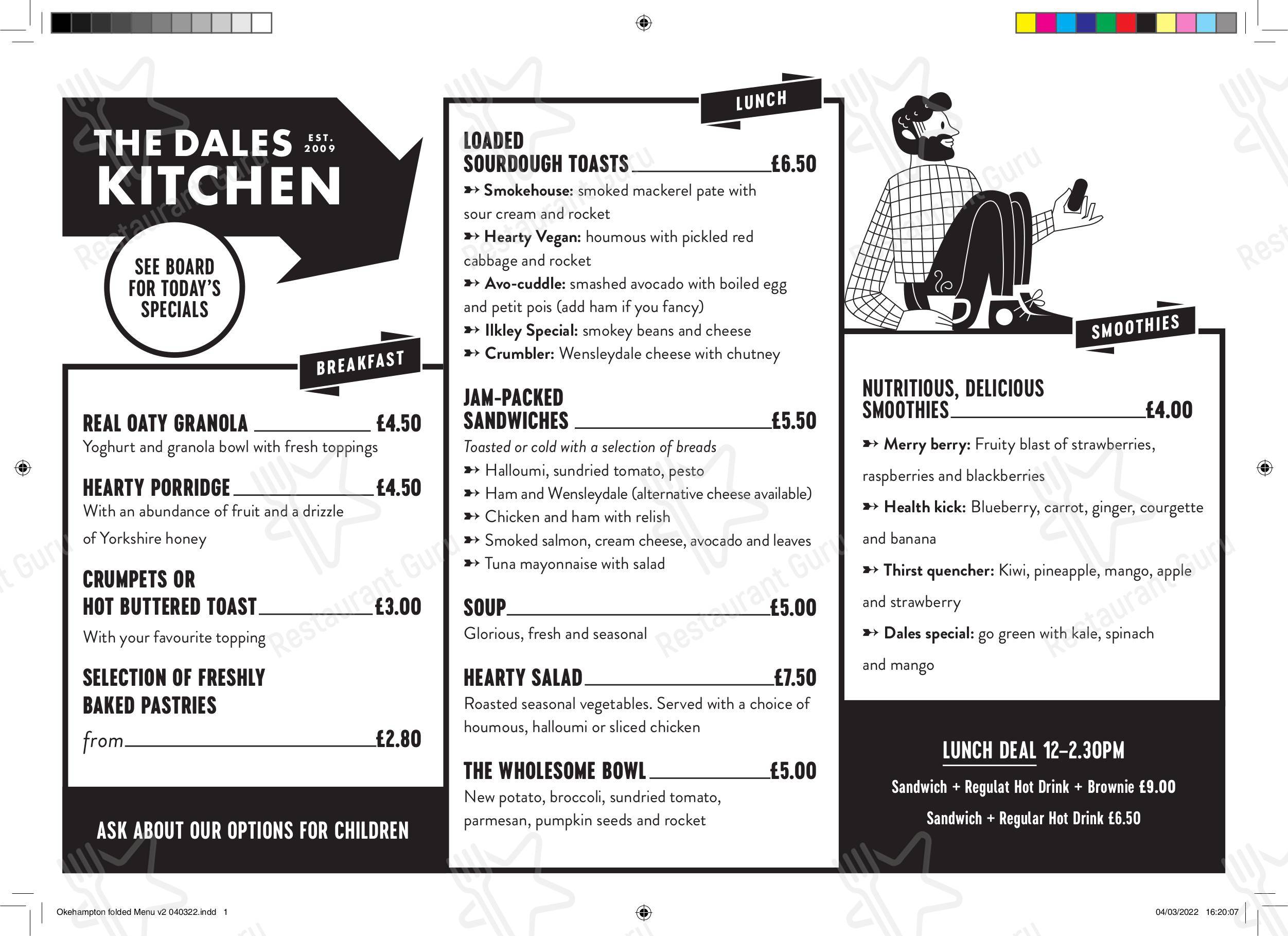 Menu at The Pig Pen Cafe, Okehampton