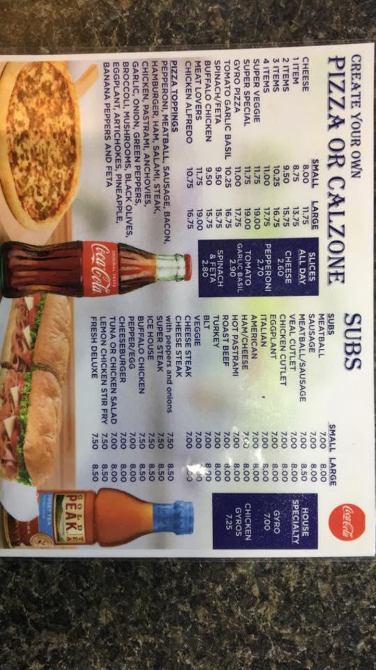 Menu at Fresh Greece Pizza & Grill pizzeria, Niceville