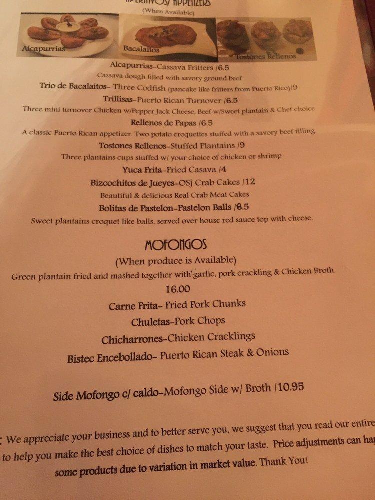 Menu at OSJ International Restaurant, Lakewood